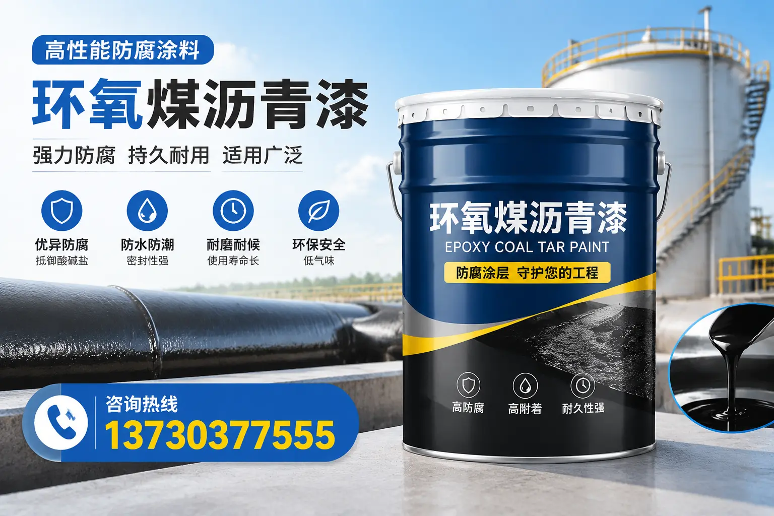 环氧煤沥青漆的耐久性分析，适合仙桃的使用场景